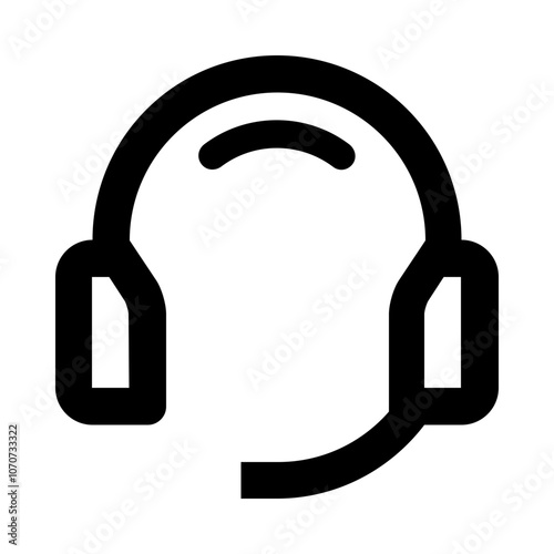 Support Headset Device Line Icon