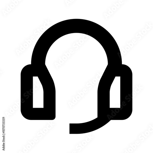Support Headset Device Line Icon