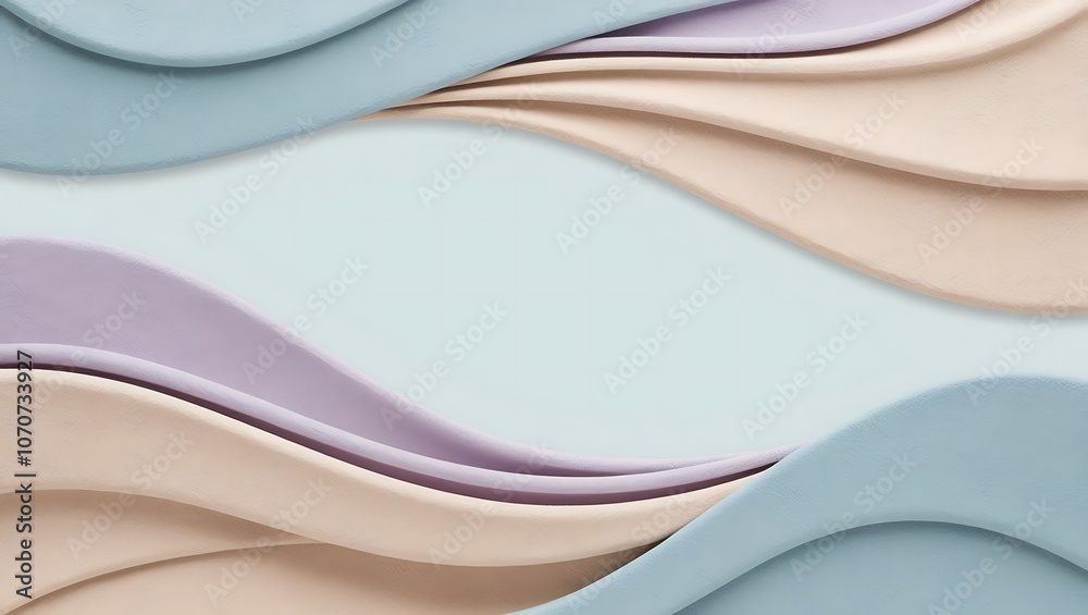 Obraz premium Abstract pastel wavy background. Generative Ai.