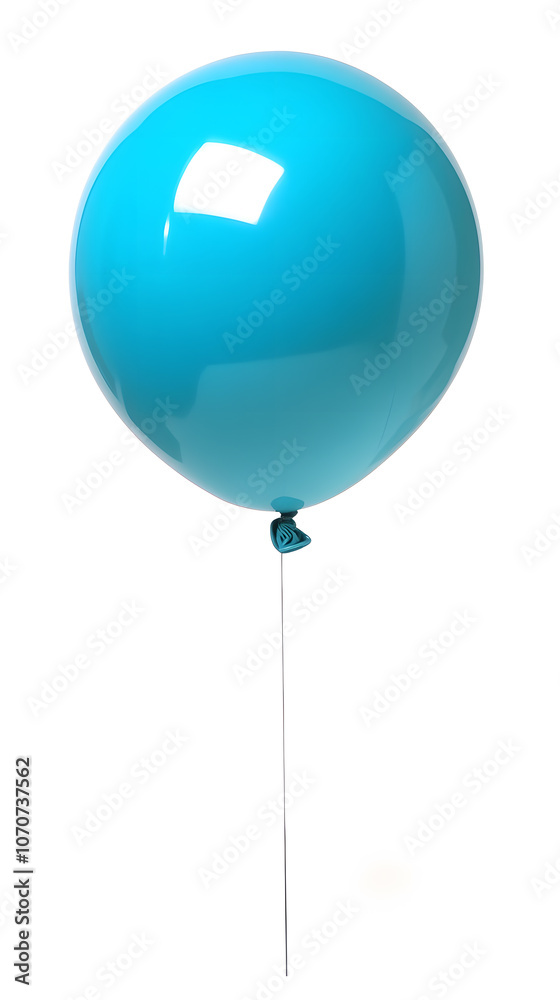 Blue balloon isolated on white background Blue balloon isolated on white background