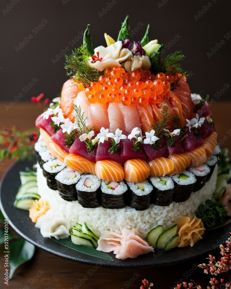 Create stunning sushi cakes how to build an impressive layered sushi tower for your next celebration Create stunning sushi cakes how to build an impressive layered sushi tower for your next celebration