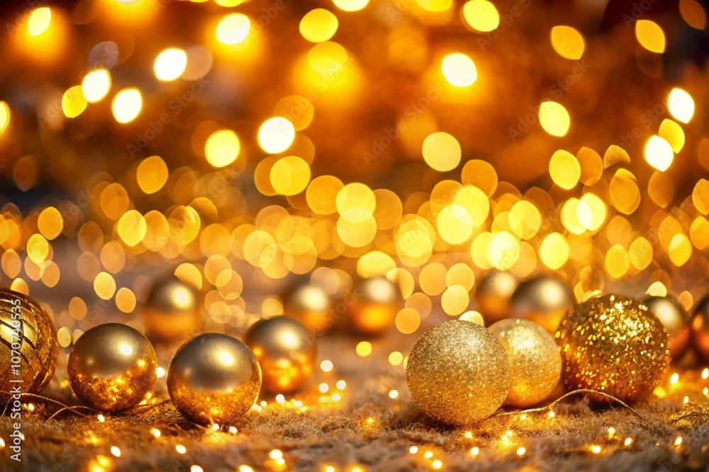 Golden Bokeh Lights generative ai Golden Bokeh Lights generative ai