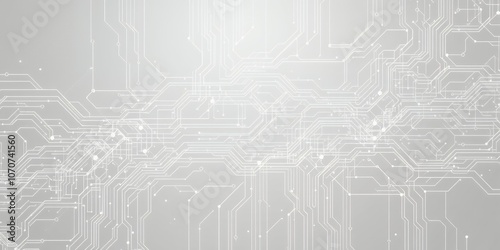 Abstract circuit board pattern on a gray background