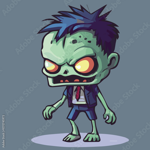 Illustration Vector of cute zombie character