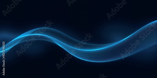 Abstract blue wave on a black background.