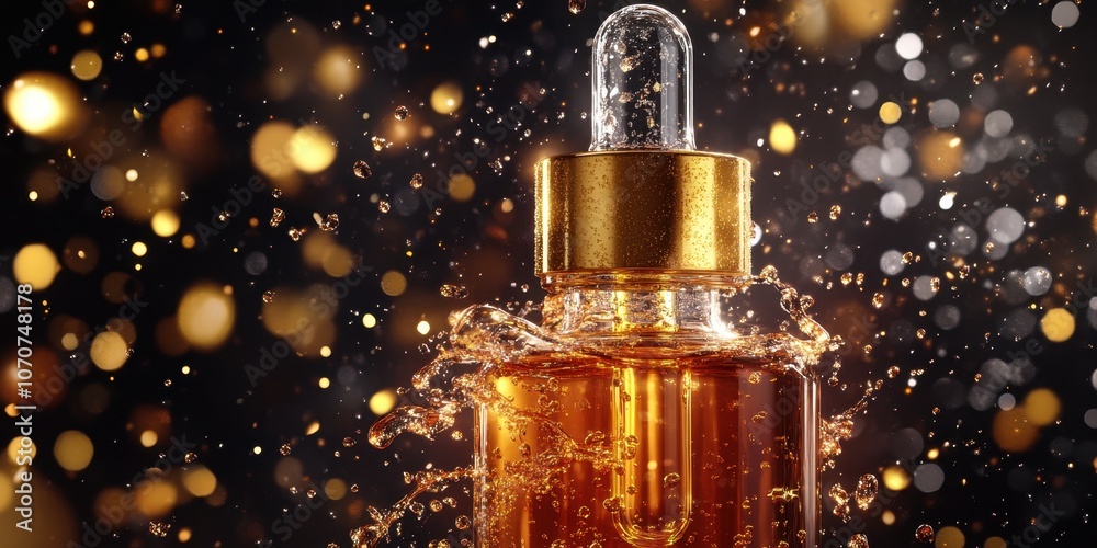Anti-aging serum pump Commercial poster Product photo Anti-aging serum pump Commercial poster Product photo