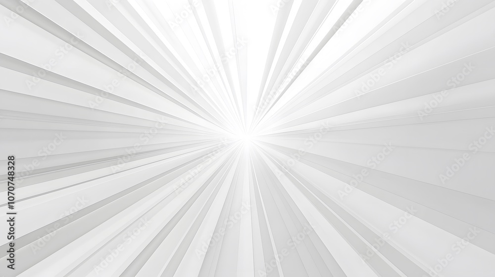 Abstract White Light Burst with Converging Lines Abstract White Light Burst with Converging Lines