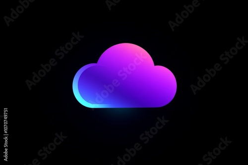 simple, minimalist, modern, 2d flat vector logo for cloud 