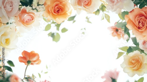 Floral Border With Soft Hues