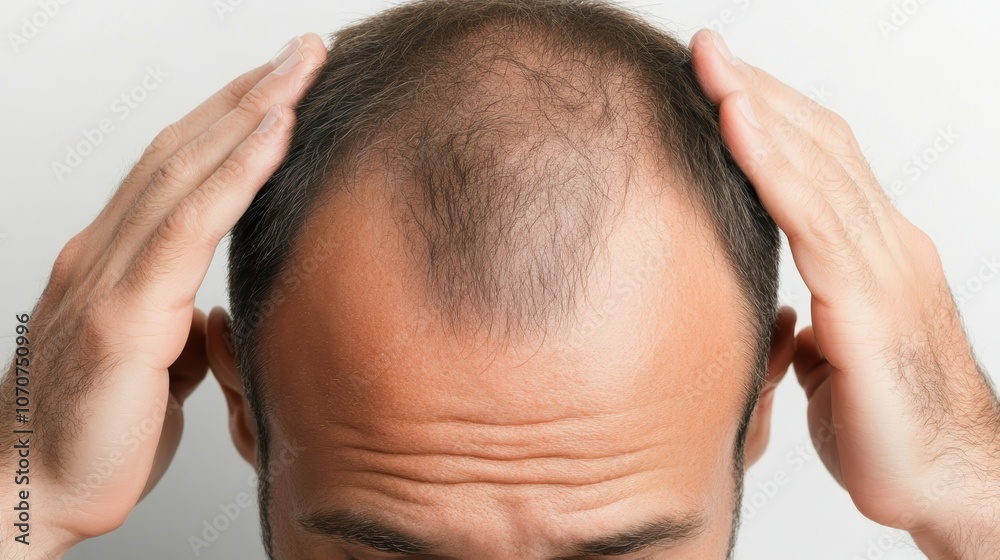 Bald man's closeup portrait, a study of confidence, masculinity, and the beauty of hairlessness in modern portrait photography Bald man's closeup portrait, a study of confidence, masculinity, and the beauty of hairlessness in modern portrait photography