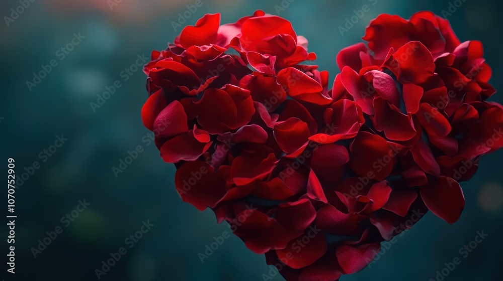 Naklejka premium Heart of Rose Petals