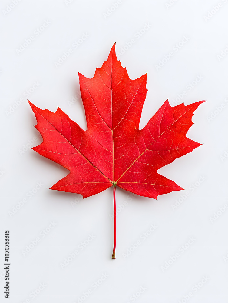 Red Maple Leaf isolated on white background