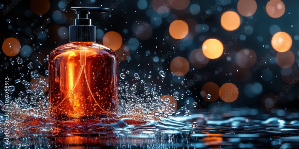 Body wash bottle Commercial poster Product photograph Body wash bottle Commercial poster Product photograph