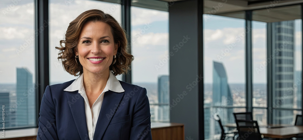 Confident Businesswoman in Modern Office Confident Businesswoman in Modern Office