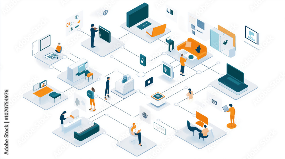 Isometric 3D vector illustration of abstract background with squares, perfect for business, architecture, and technology concepts Isometric 3D vector illustration of abstract background with squares, perfect for business, architecture, and technology concepts