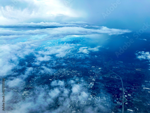 blue sky and clouds