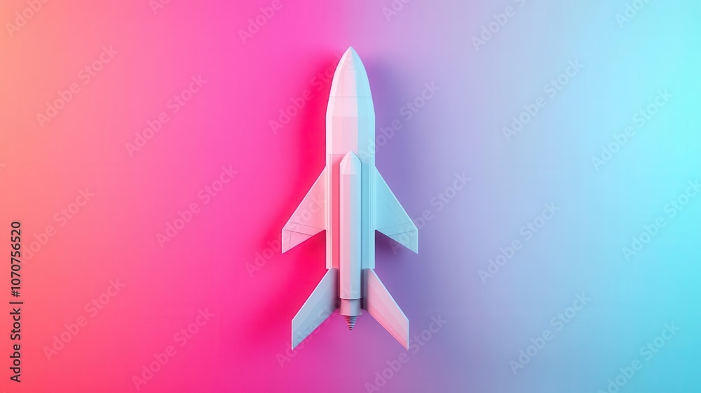 Lowpoly spaceship, futuristic style, isolated on plain background, 3D illustration Lowpoly spaceship, futuristic style, isolated on plain background, 3D illustration