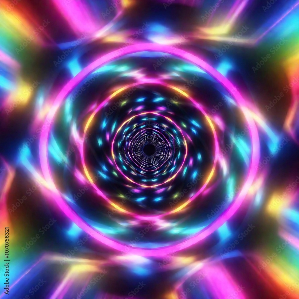A digital art piece featuring a time warp, illustrated with vibrant motion effects A digital art piece featuring a time warp, illustrated with vibrant motion effects