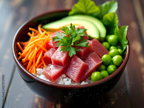 Steaming Bowl of Ramen with Pork Slices, Egg, and Green Onions – High-Resolution Photo photo