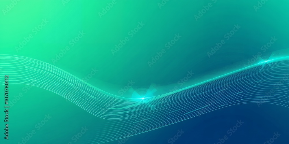 Abstract green and blue background with glowing lines Abstract green and blue background with glowing lines