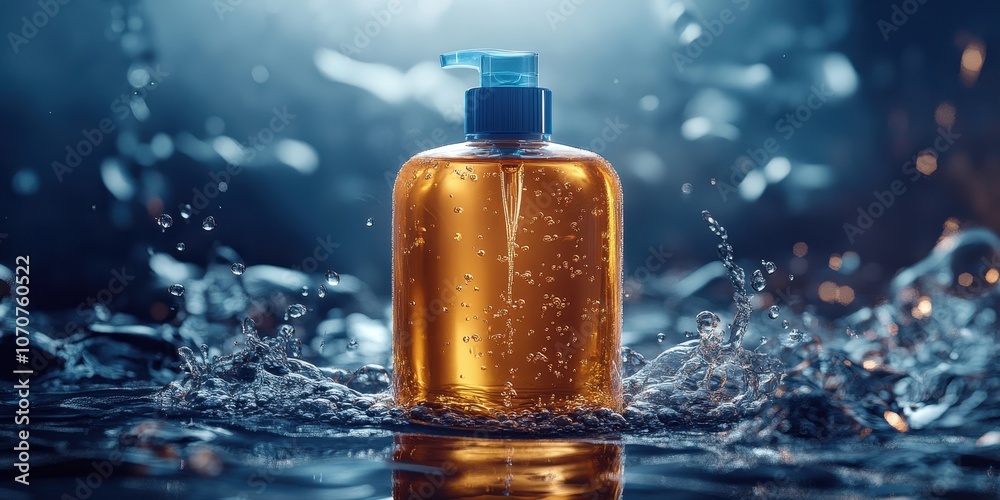 Cleansing oil bottle Commercial poster Product photog Cleansing oil bottle Commercial poster Product photog