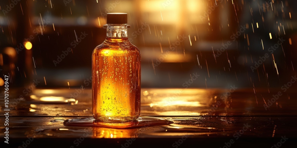 Cleansing oil bottle Commercial poster Product photog Cleansing oil bottle Commercial poster Product photog