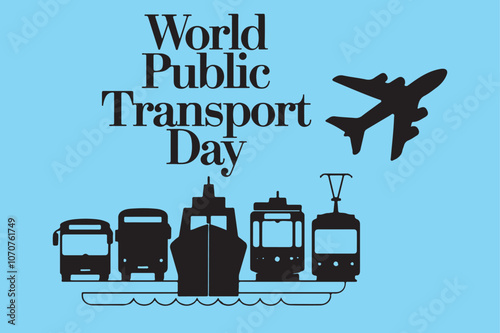 world public transport day vector illustration