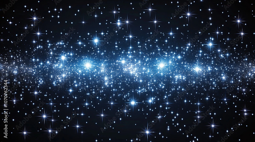 Obraz premium Sparkling Night Sky Celestial Galaxy Cosmic Background Starry Wallpaper
