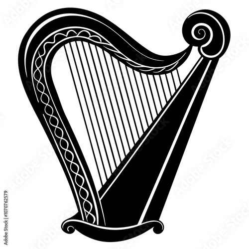 harp vector illustration