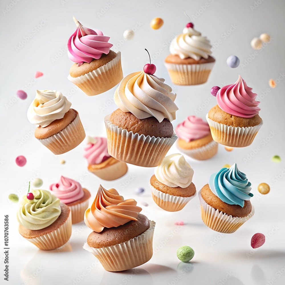 cupcakes with whipped cream and sprinkles cupcakes with whipped cream and sprinkles