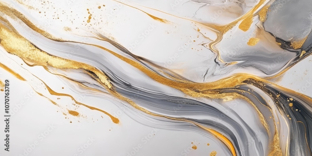 Opulent white gold marble design ideal for modern aesthetics. Opulent white gold marble design ideal for modern aesthetics.