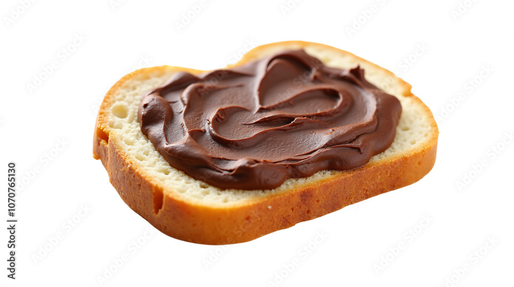 Chocolate Spread on Bread on Transparent Background (PNG). Chocolate Spread on Bread on Transparent Background (PNG).