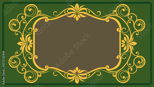 Simple decorative frame border with ornament