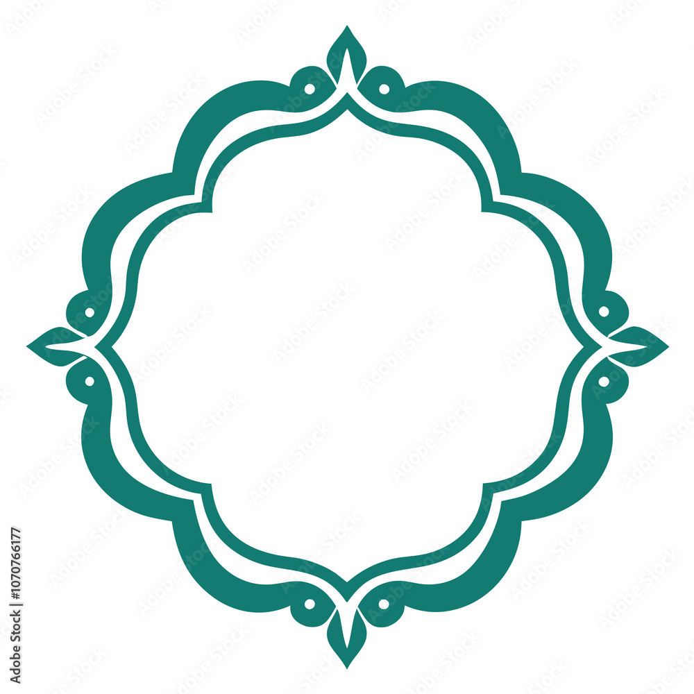 Simple decorative frame border with ornament Simple decorative frame border with ornament