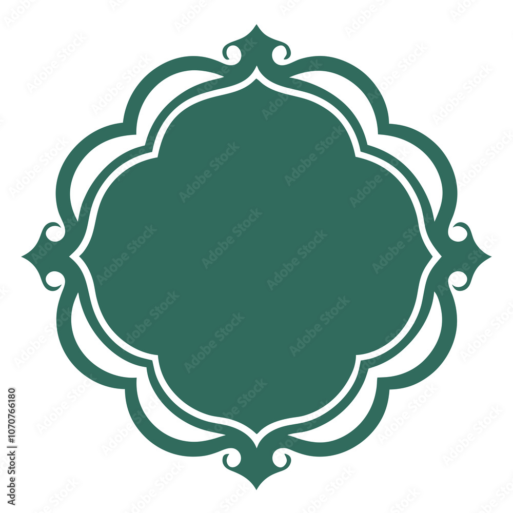 Simple decorative frame border with ornament Simple decorative frame border with ornament