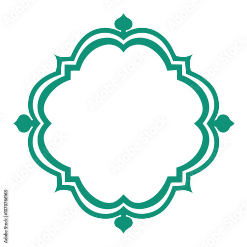 Simple decorative frame border with ornament