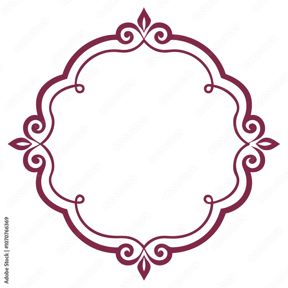 Simple decorative frame border with ornament Simple decorative frame border with ornament