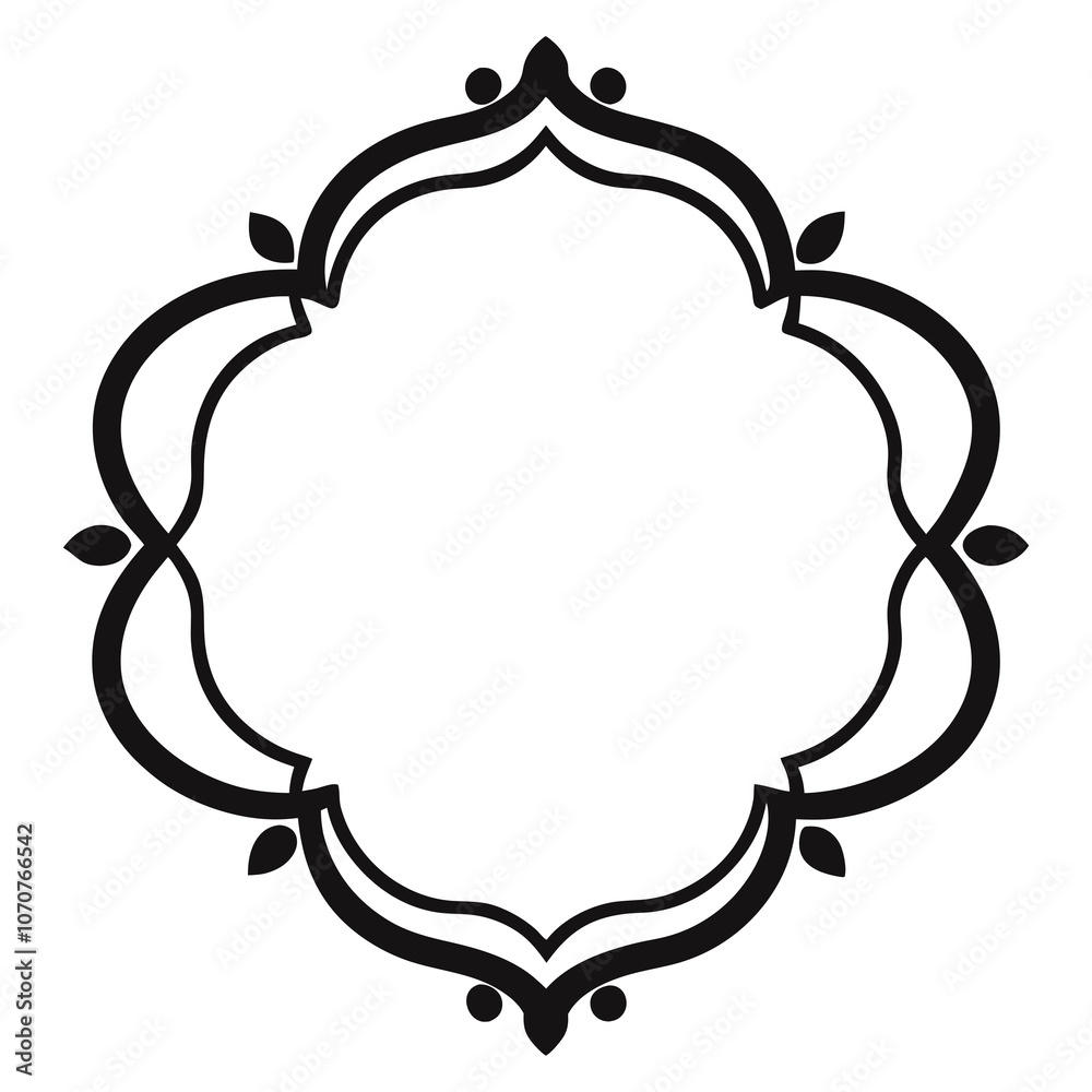 Simple decorative frame border with ornament Simple decorative frame border with ornament