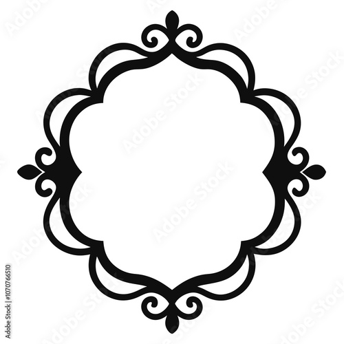 Simple decorative frame border with ornament