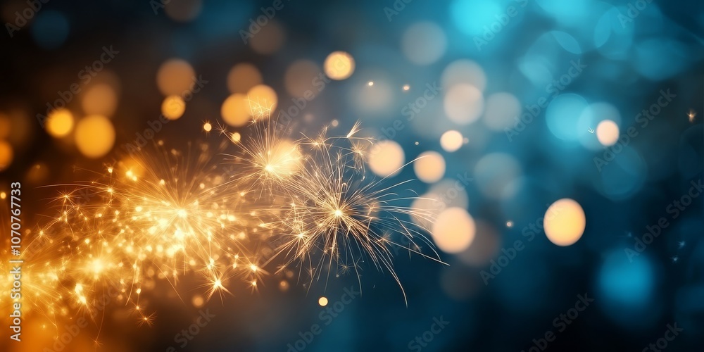 Fototapeta premium A captivating abstract representation of New Year's Eve celebrations.