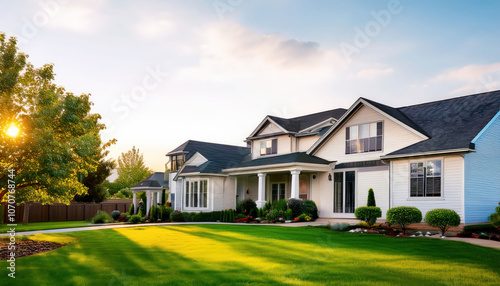 Wallpaper Mural Captivating images of beautiful home exteriors with manicured lawns, showcasing curb appeal and perfect landscaping, highlighting well-designed architecture and vibrant outdoor spaces. Torontodigital.ca