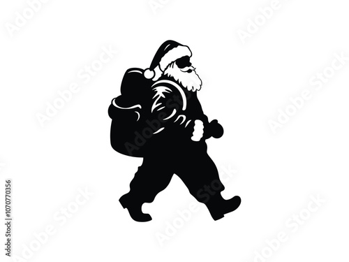 Santa Claus Backpack Silhouette Collection - Festive and Fun Christmas Design