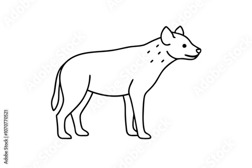 A Hyena line art vector illustration