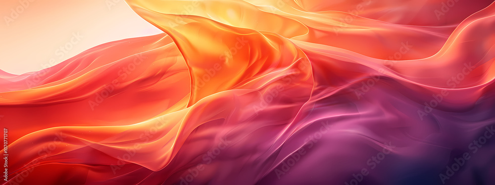 A vibrant abstract flow of colorful fabric in shades of orange, pink, and purple, creating a dynamic and smooth visual experience. A vibrant abstract flow of colorful fabric in shades of orange, pink, and purple, creating a dynamic and smooth visual experience.
