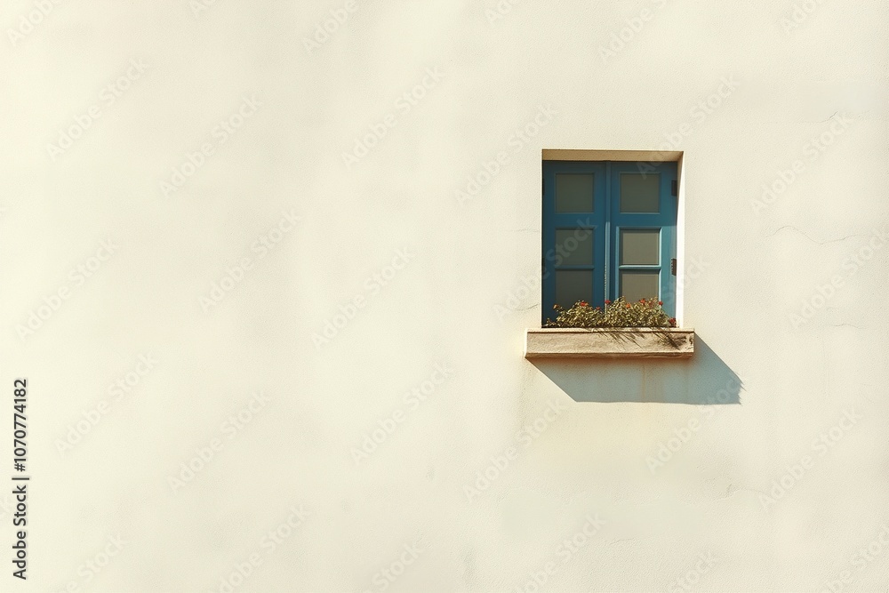 Obraz premium A single window on the building wall