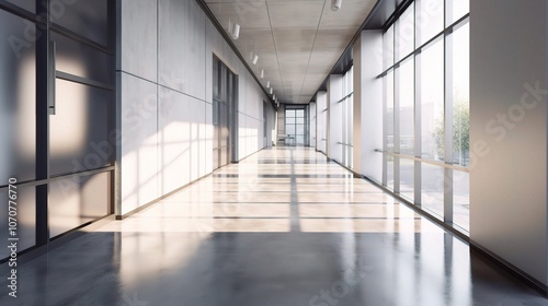 Wallpaper Mural Modern Interior Hallway with Natural Light Torontodigital.ca