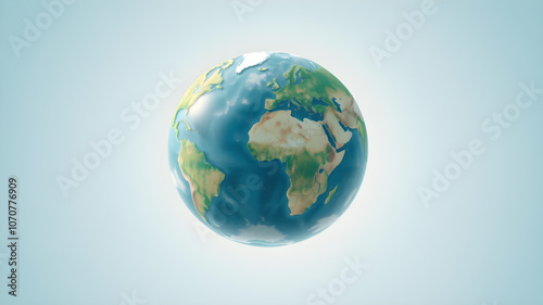 Fototapeta Naklejka Na Ścianę i Meble -  3d render planet earth. 3d rendering planet earth illustration.