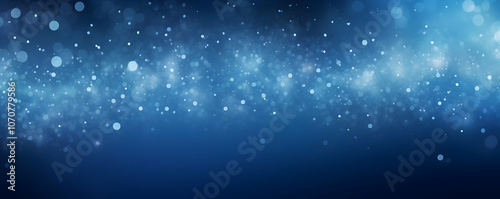 A serene blue background filled with sparkling lights, evoking a sense of calm and wonder.