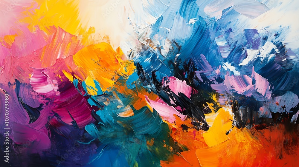 Vibrant abstract painting showcasing bold colors and dynamic brush strokes for creative projects. Vibrant abstract painting showcasing bold colors and dynamic brush strokes for creative projects.
