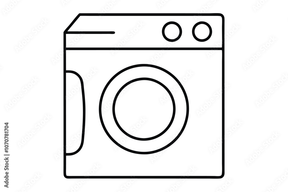 Washing Dryer line art vector illustration Washing Dryer line art vector illustration